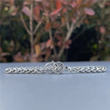 Mistletoe 925 Silver CZ Clock Watch Heart Lock Clasp Jewelry