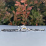 Sterling Silver Mistletoe Love Heart Lock Clasp European Jewelry