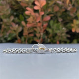 Sterling Silver Mistletoe Love Heart Lock Clasp European Jewelry