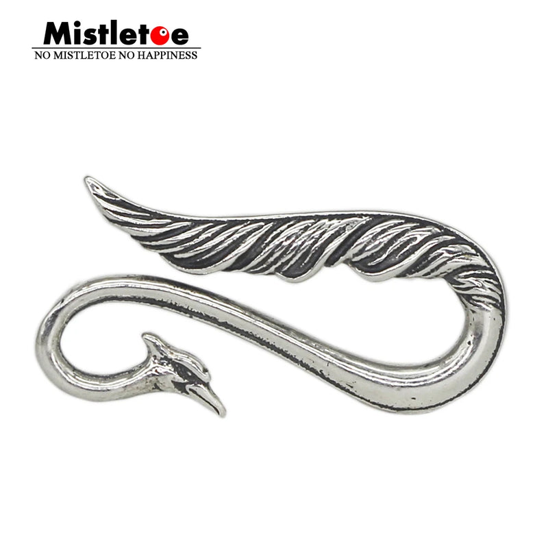 925 Sterling Silver Mistletoe Peacock Hook Claw Lock European Jewelry