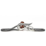 925 Sterling Silver Mistletoe Peacock Hook Claw Lock European Jewelry