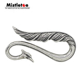 925 Sterling Silver Mistletoe Peacock Hook Claw Lock European Jewelry
