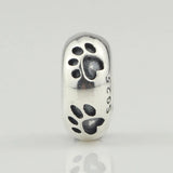 Pet Paws Stopper Spacer Charm Bead for European Jewelry