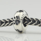 Pet Paws Stopper Spacer Charm Bead for European Jewelry