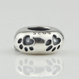 Pet Paws Stopper Spacer Charm Bead for European Jewelry