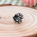 925 Sterling Silver Mistletoe Pinecone Charm Bead for Bracelet