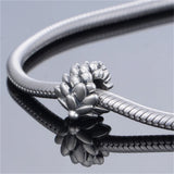 925 Sterling Silver Mistletoe Pinecone Charm Bead for Bracelet