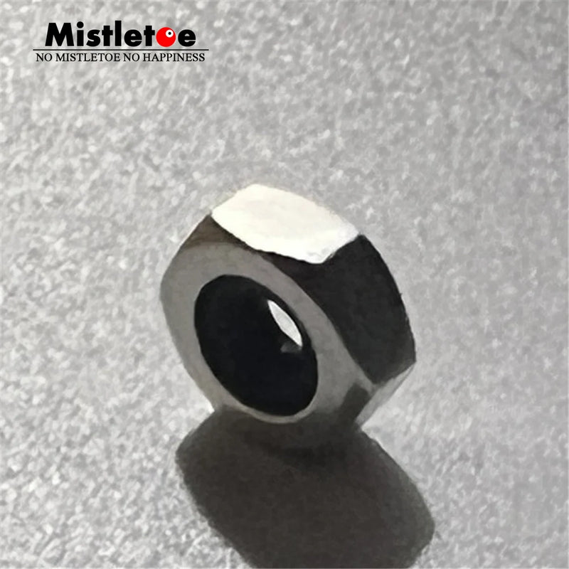 925 Silver Mistletoe Charm Bead for European Bracelets