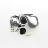 925 Sterling Silver Skull Charm Bead for Bracelet Jewelry