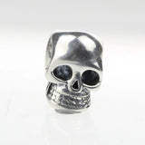 925 Sterling Silver Skull Charm Bead for Bracelet Jewelry