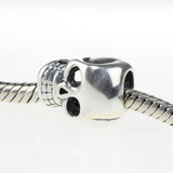 925 Sterling Silver Skull Charm Bead for Bracelet Jewelry