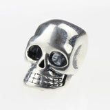 925 Sterling Silver Skull Charm Bead for Bracelet Jewelry