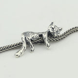 Sterling Silver Cat Charm Bead for European Jewelry