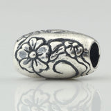 Mistletoe 925 Sterling Silver Flower Charm Bead Jewelry