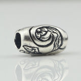 Mistletoe 925 Sterling Silver Flower Charm Bead Jewelry