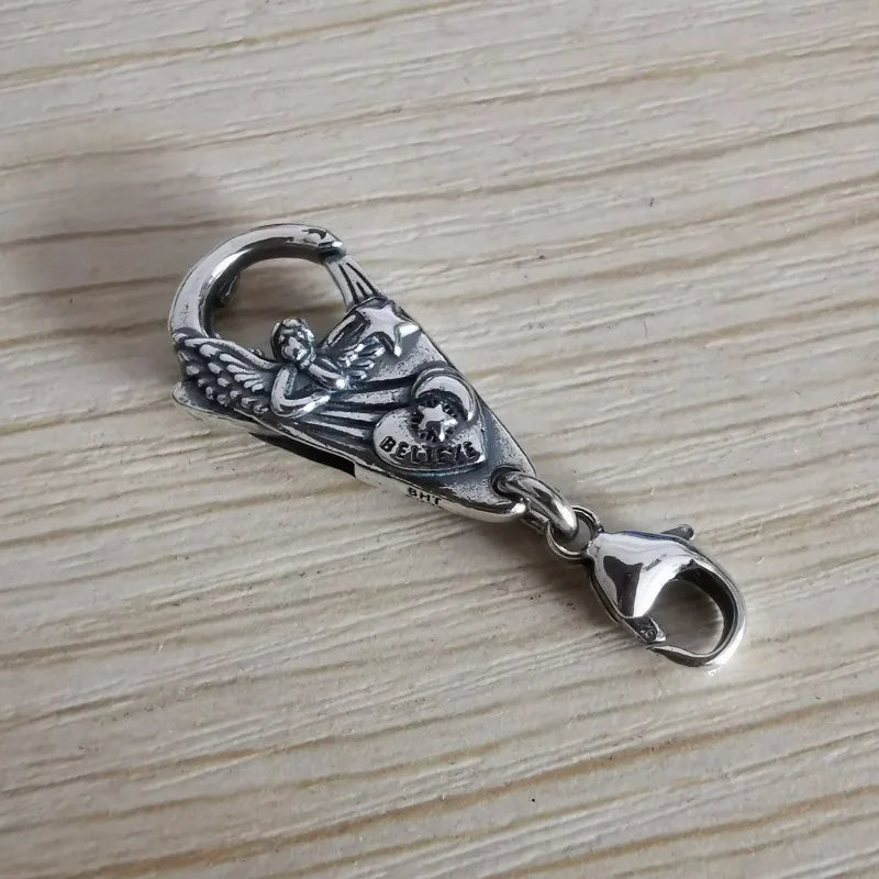 925 Sterling Silver Mistletoe Star Lobster Lock Bracelet