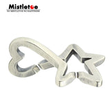 Mistletoe 925 Sterling Silver Star & Heart European Jewelry