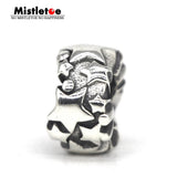 Sterling Silver Mistletoe Stars Charm Bead for Bracelet