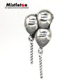 925 Sterling Silver Mistletoe Dangle Pendant Charm Bead