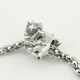 Sterling Silver Two Cats Charm Bead European Jewelry