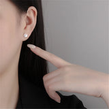 Mistletoe 925 Silver Rabbit Stud Earrings Jewelry
