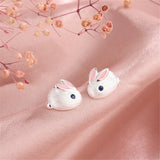 Mistletoe 925 Silver Rabbit Stud Earrings Jewelry