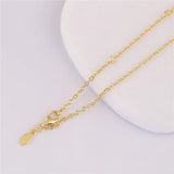 Mistletoe 925 Sterling Silver Gold Necklace Chain European Style Jewelry