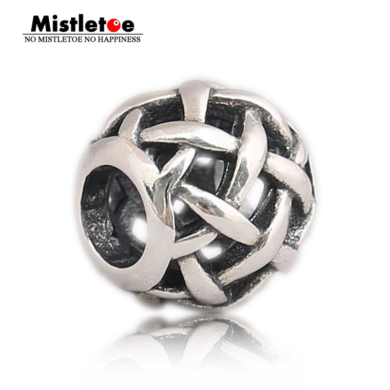 Mistletoe 925 Sterling Silver Charm for Bracelets