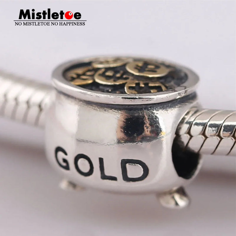 Mistletoe 925 Sterling Silver Treasure bowl Charm