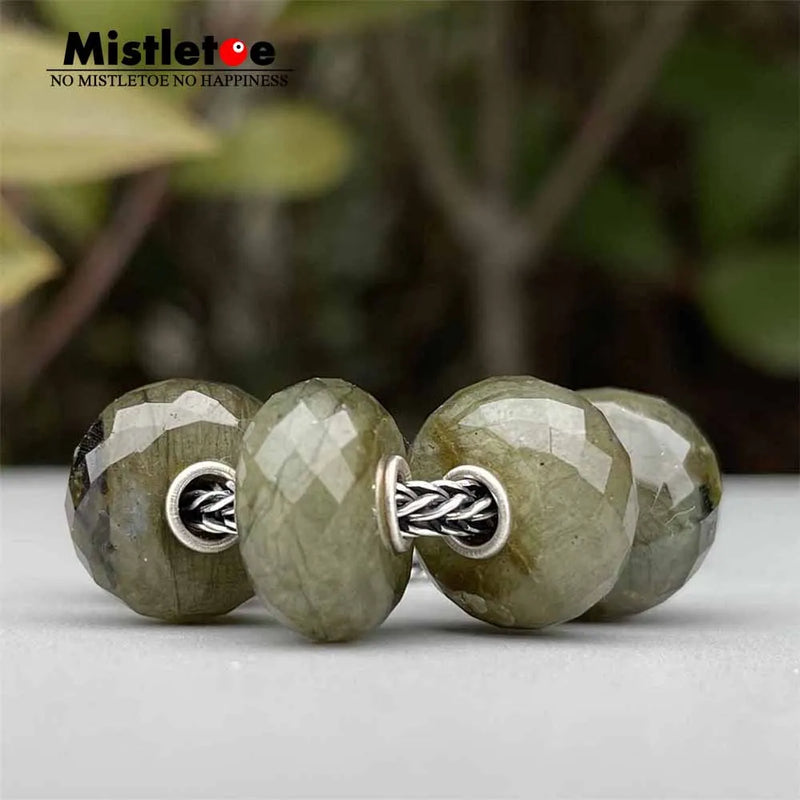 Labradorite Stone Charm Bead for 925 Sterling Silver Bracelet