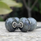 Labradorite Stone Charm Bead 925 Sterling Silver