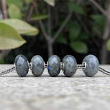 Labradorite Stone Charm Bead 925 Sterling Silver
