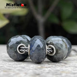 Labradorite Stone Charm Bead 925 Sterling Silver