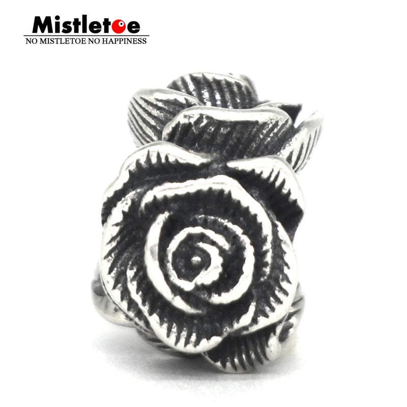 925 Sterling Silver Mistletoe Charm Bead Fit European Bracelet