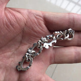 925 Sterling Silver Bear Mistletoe X Locks Fit European Troll Bracelet