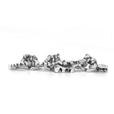 925 Sterling Silver Bear Mistletoe X Locks Fit European Troll Bracelet
