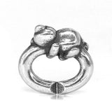 925 Sterling Silver Bear Mistletoe X Locks Fit European Troll Bracelet