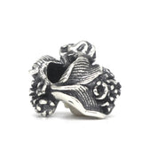 925 Silver Mistletoe Cornflower Flower Charm Bead for Bracelets