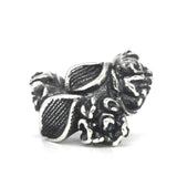 925 Silver Mistletoe Cornflower Flower Charm Bead for Bracelets