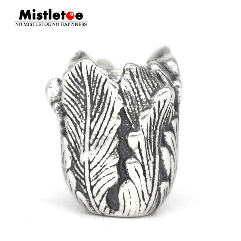925 Silver Mistletoe Parrot Tulip Charm Bead for Faerybeads Bracelet