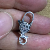 925 Sterling Silver Smiley Face Mistletoe Charm for Bracelet