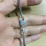 925 Sterling Silver Smiley Face Mistletoe Charm for Bracelet