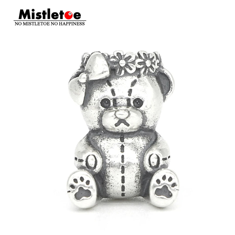 925 Sterling Silver Virgo Bear Charm Bead for DGA Troll And Pan Bracelet