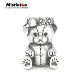 925 Sterling Silver Virgo Bear Charm Bead for DGA Troll And Pan Bracelet