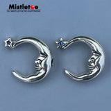 925 Sterling Silver Moon Star Smiley Charm Bead