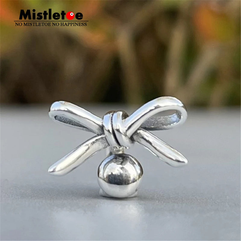 Mistletoe Jewelry 925 Sterling Silver Bow Charm Bead