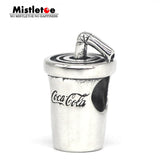 Sterling Silver Mistletoe Charm Bead for Bracelet