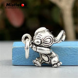 925 Silver Mistletoe Cartoon Dangle Charm Bracelet