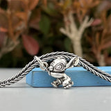 925 Silver Mistletoe Cartoon Dangle Charm Bracelet