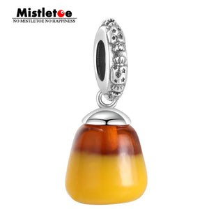 925 Silver Halloween Candy Corn Charm Pendant